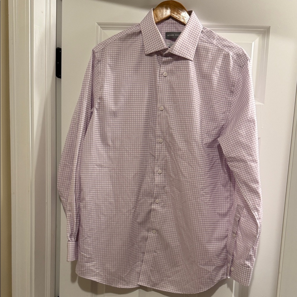 Men's Lavender Gingham Shirt